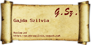Gajda Szilvia névjegykártya