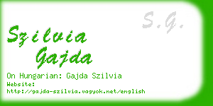 szilvia gajda business card